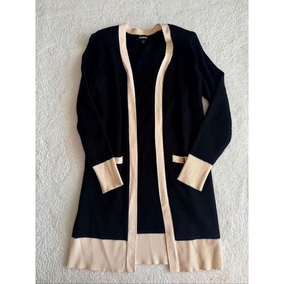 Express black and cream long sweater size xs - Picture 5 of 7